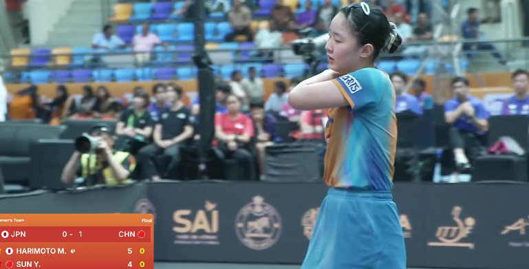 孙颖莎完全, 局比赛的局, HY